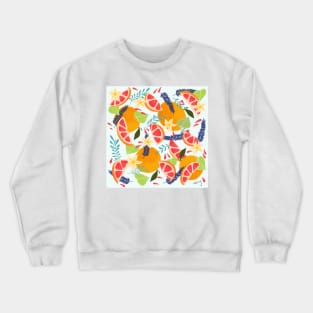 Grapefruit & Flowers Crewneck Sweatshirt